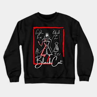 Woman - black cat Crewneck Sweatshirt